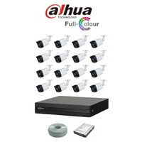 Dahua 16ch Full-Color HD Kit - HD DVR _ 16 x 1080p Full-Color cameras - 40m Full colour night vision - 1TB HDD - 100m Cable