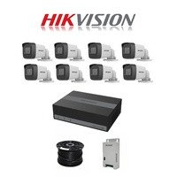 HikVision 8 Ch Turbo HD Kit - NEW 8ch eDVR - 8 x HD1080P Camera - 20M Night vision - 480GB - 100m Cable