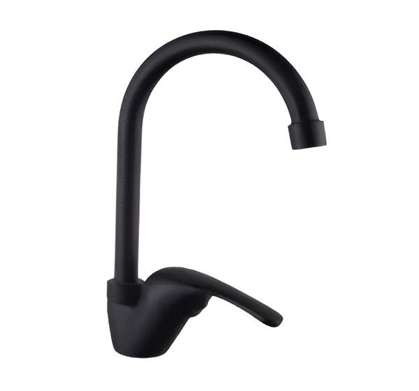 Matte Black Gooseneck Kitchen Faucet