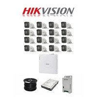 HikVision 16 Ch Turbo HD Kit - Embedded DVR - 16 x HD1080P Camera - 20M Night vision - 1TB HD - 100m Cable