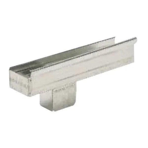 Galvanized Gutter EZF Fitting – Outlet & Left-Hand Stop End, Square 100x75mm