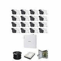 HikVision 16 Ch Turbo HD Kit - Embedded DVR - 16 x HD1080P Camera - 80M Night vision - 2TB HD - 200m Cable