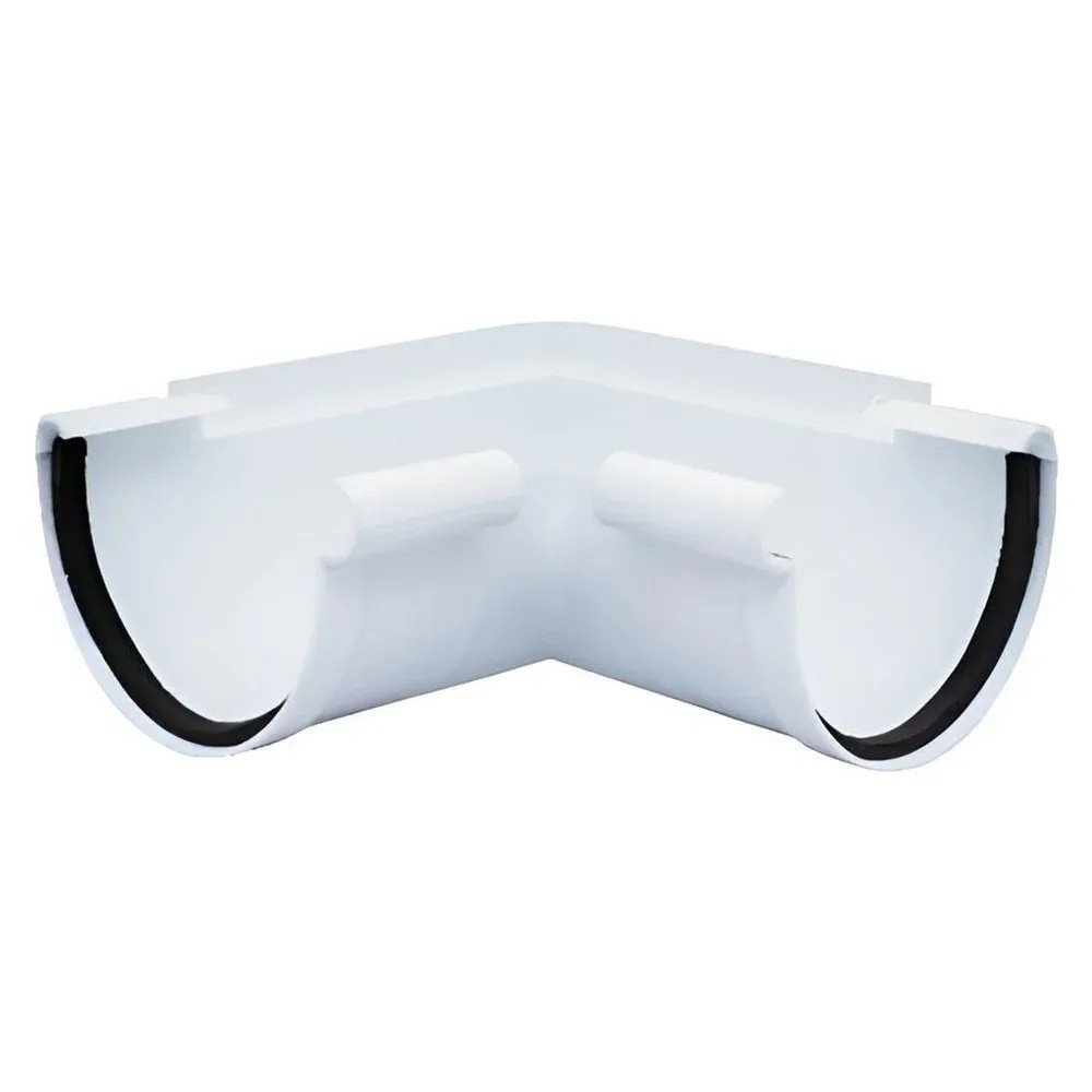 PVC Half-Round Internal Corner 90° – White