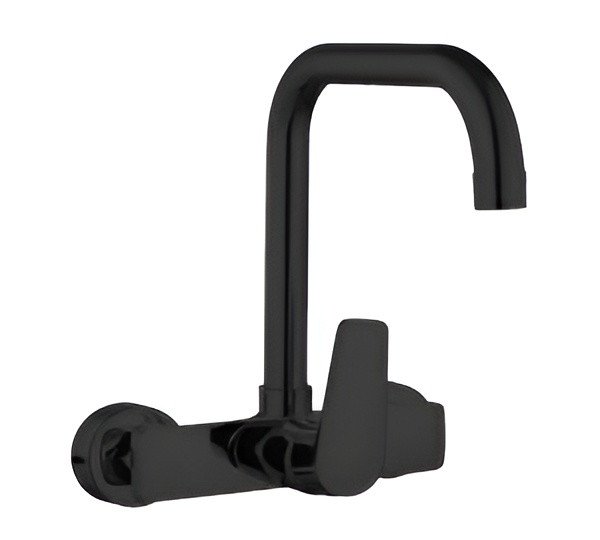 Matt Black Wall-Mounted Basin Mixer (3256)