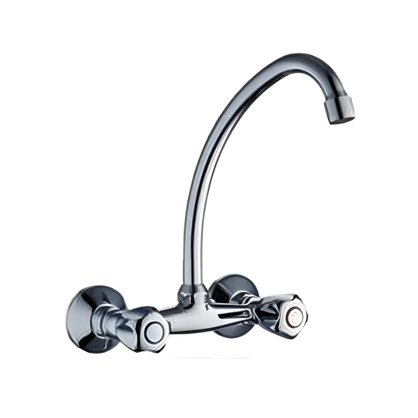 Round Handle Wall-Mounted Sink Mixer