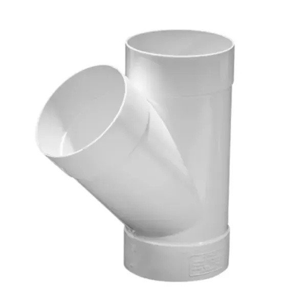 PVC Round Downpipe Y-Junction – White