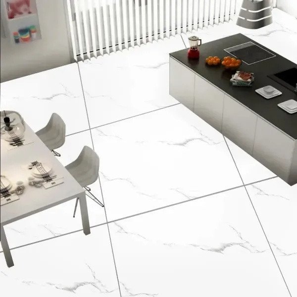 Carrara White Porcelain Tile 600X600mm A-Grade (Msp66050)