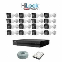 NEW!! HiLook by Hikvision 16 Ch 6 MP Smart Hybrid Light camera kit - 16ch NVR with 16 POE - 16 x 6MP IP cameras 30m IR - 2TB HDD - 305m Cat5 cable