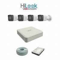 SALE!! HiLook by Hikvision 2MP IP Camera kit - 4ch NVR with POE - 4 x 2MP IP cameras 30m IR - 1TB HDD - 100m Cat5 cable