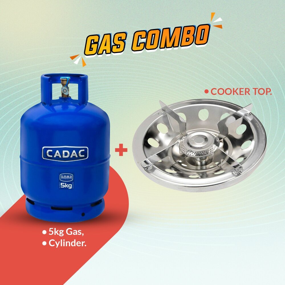 5kg Gas, Cylinder and Cooker top Combo