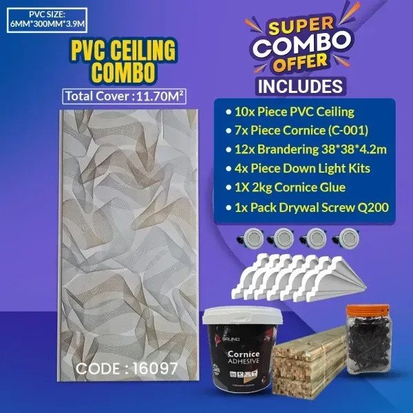 Pvc Ceiling Combo | 11.70M² | 16097