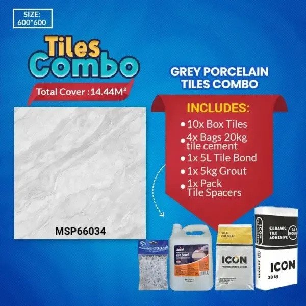 Grey Floor Tile Glossy Combo-Polished-Porcelain-600x600mm – A|Grade
