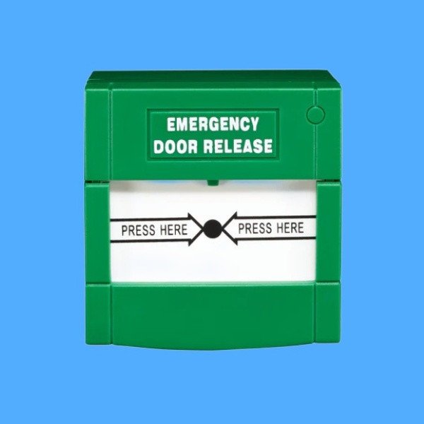 Green resettable double pole break glass