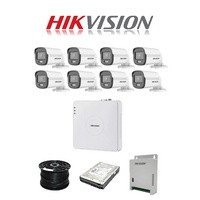 Hikvision 8 Channel 1080p 20M ColorVu Kit With Audio SMART HYBRID Cameras | 1TB HDD | 100m RG59