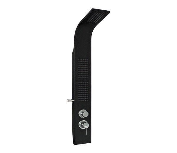 Black Curved Shower Panel | Multi-Function Rain
