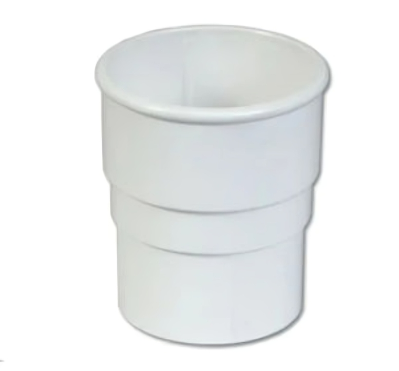 PVC Downpipe Socket Connector – White