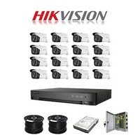 HikVision 16 Ch Turbo HD Kit - Embedded DVR - 16 x HD1080P Camera - 80M Night vision - 2TB HD - 200m Cable