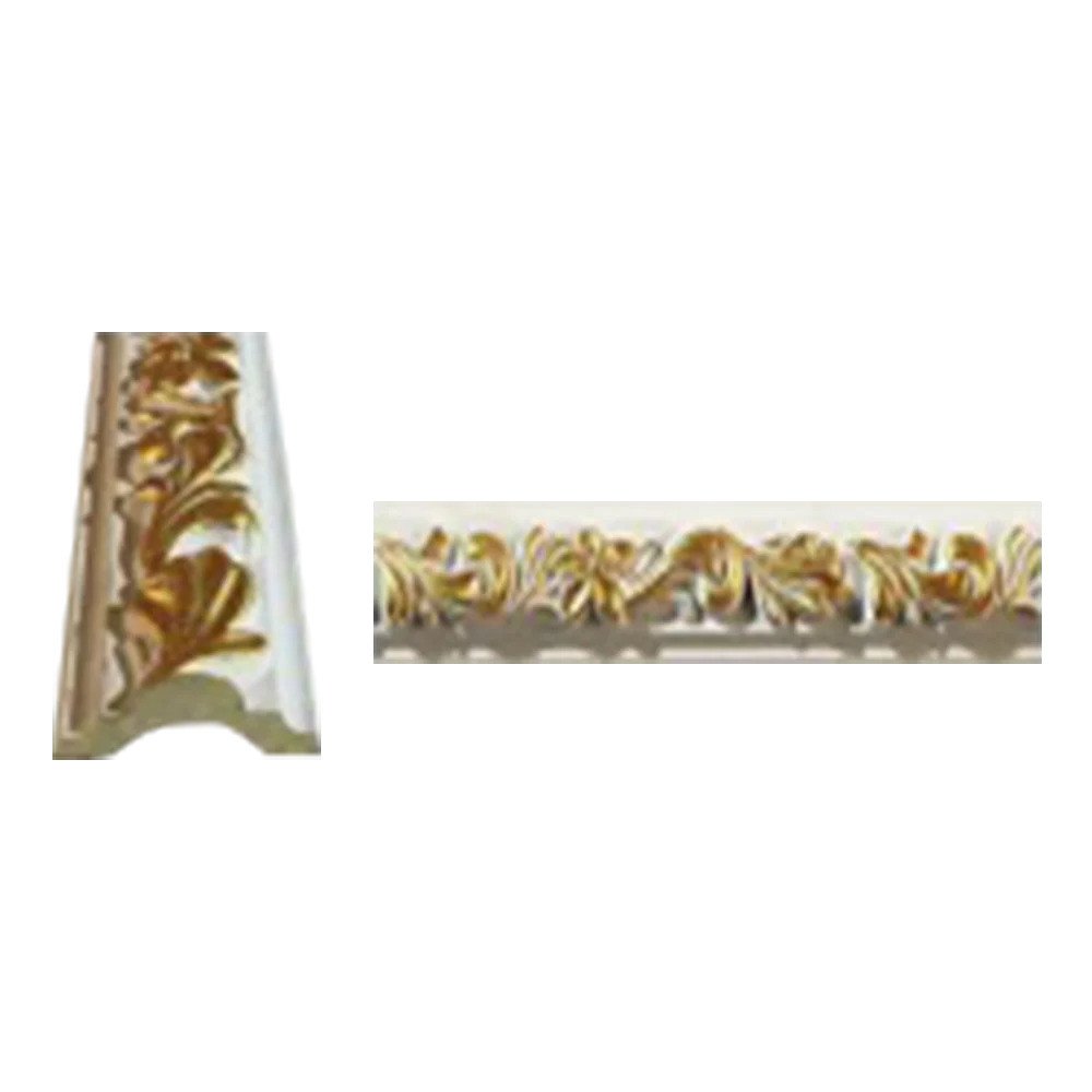 PU CORNICE DADO RAIL (White and Gold)(VT02013WG)