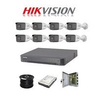 HikVision 8 Ch Turbo HD Kit - Embedded DVR - 8 x Vari Focul HD1080P Camera - 40M Night vision - 1TB HD - 100m Cable