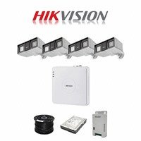 NEW! HikVision 4 Ch Turbo HD Kit - Embedded DVR - 4 x Hikvision 2MP Smart Hybrid Light Audio Camera 60M Night Vision - 500GB HD - 100m Cable