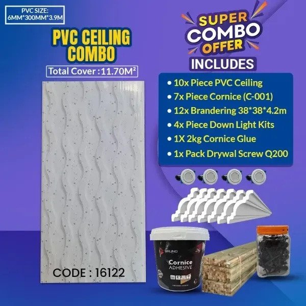 Pvc Ceiling Combo | 11.70M² | 16122