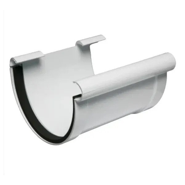 PVC Half-Round Gutter Union Clip – White