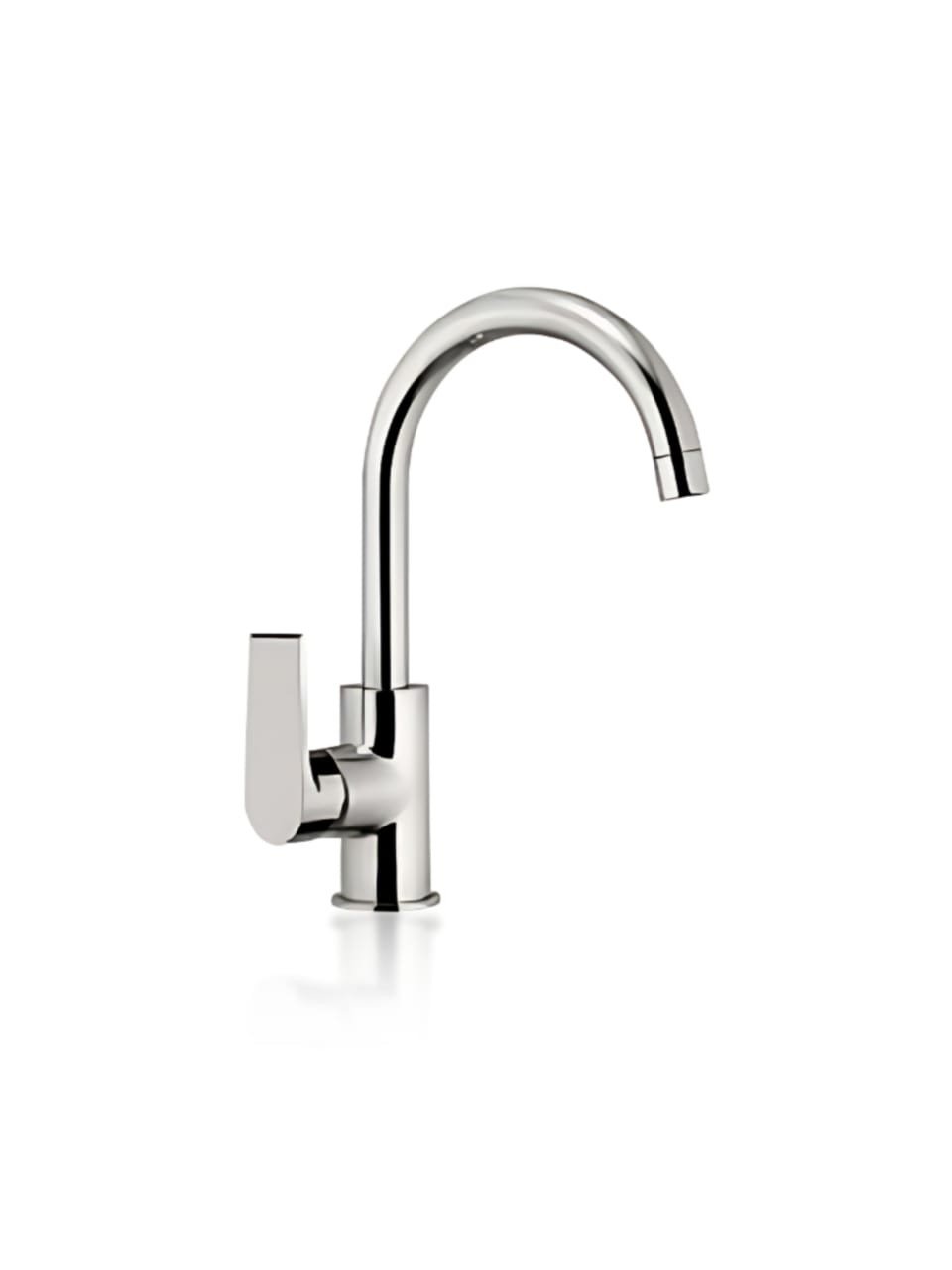 Sink Mixer Deck Type Round (Lever-Silver) (AY406-014) (EZI)