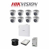 HikVision 8 Ch Turbo HD Kit - Embedded DVR - 8 x 1080P Camera - 20M Night vision - 500GB HDD - 100m Cable