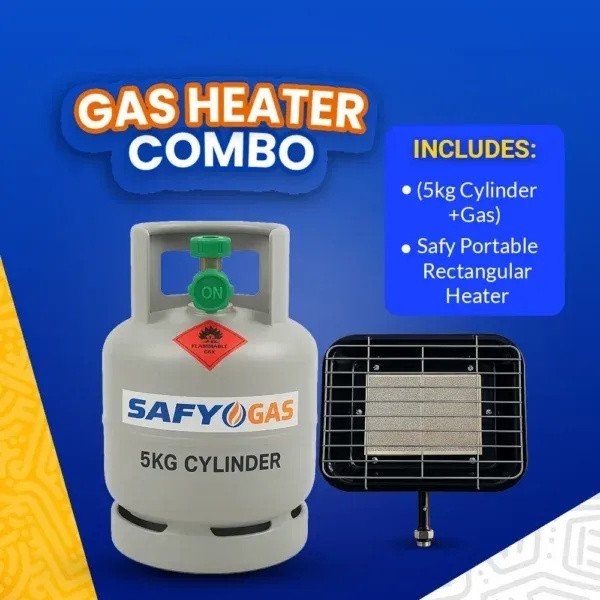 5KG Gas Cylinder with Safe Portable Rectangular Heater