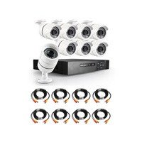 DIY 8 Channel AHD kit with 1.3MP digital camera's, 720P recording and internet remote viewing