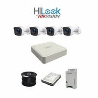 HiLook by Hikvision 4ch Turbo HD kit - DVR - 4 x HD1080P Camera - 20M Night vision - 500GB HD - 100m Cable