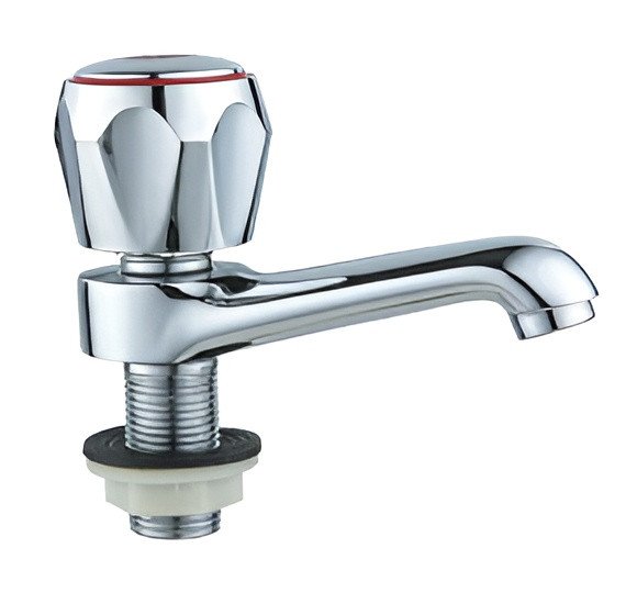 Round Pillar Tap – Chrome Finish | Single Cold Water Tap