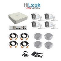 HiLook COLORVU 1080P 4 Channel DVR & 4 Bullet Cameras DIY CCTV KIT
