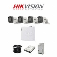 HikVision 4 Ch Turbo HD Kit - Embedded DVR - 4 x HD1080P Camera - 20M Night vision - 500GB HD - 100m Cable