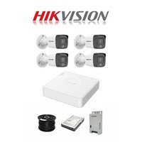 Hikvision Smart Hybrid Light 4 Channel System with 2MP **AUDIO** Cameras