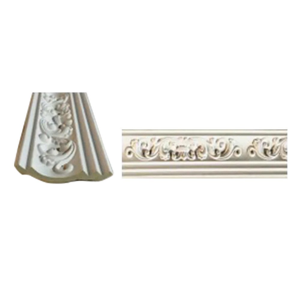 PU CORNICE DADO RAIL (White and Silver)(VT01023)