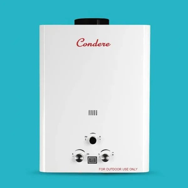 Condere 10L Gas Geyser – Instant Water Heater for Home & Outdoor Use | LQ-4010