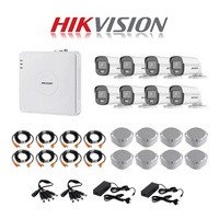 Hikvision 1080P COLORVU 8 Channel DVR & 8 Bullet Cameras DIY CCTV KIT
