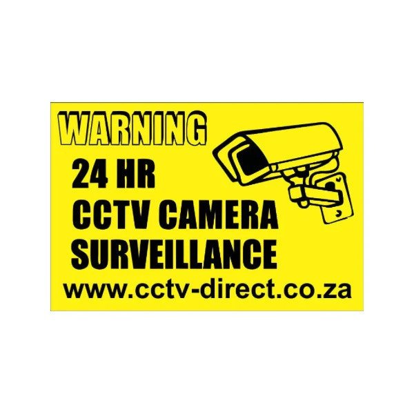 CCTV Warning signs, pack of 6