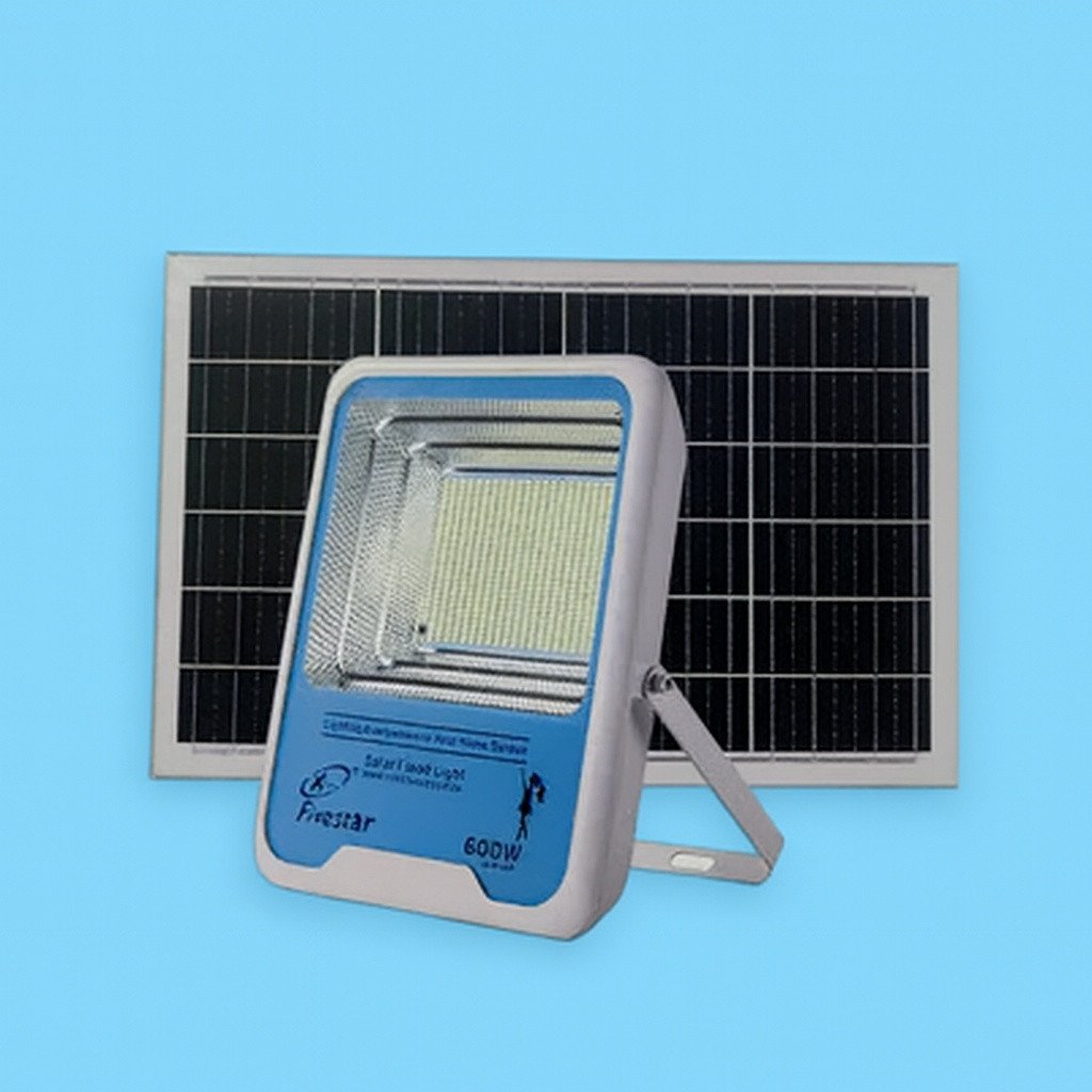 FIVESTAR 25W Solar Flood Light with Solar Panel & Remote