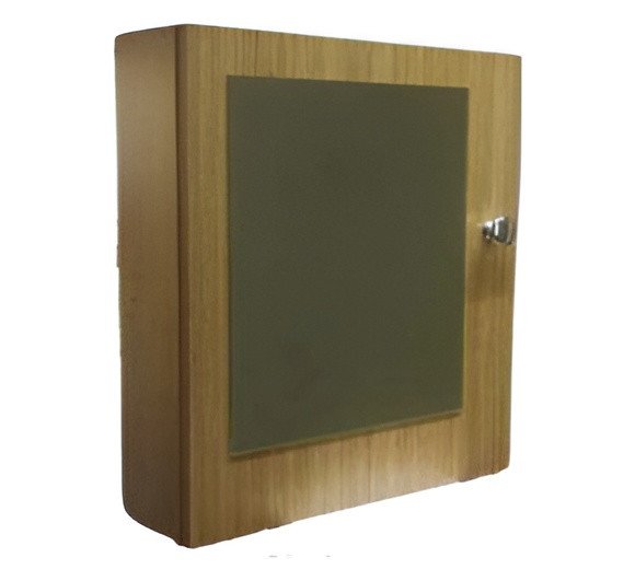 Wall-Mounted Wooden Medicine Cabinet With Mirror