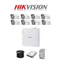 Hikvision 8ch Turbo HD Kit - HD DVR - 8 x 1080p ColorVu cameras - 40m Full colour night vision - 1TB HDD - 100m Cable