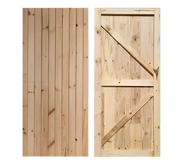 Pine Door Open Back Single – Full Door