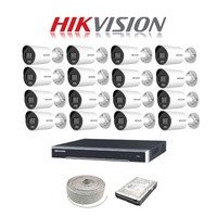 Hikvision 16ch IP ColorVu NVR kit - 16ch 4K NVR - 16 x 4MP IP ColorVu cameras - 2TB HDD -100m Cable - Colour Night Vision