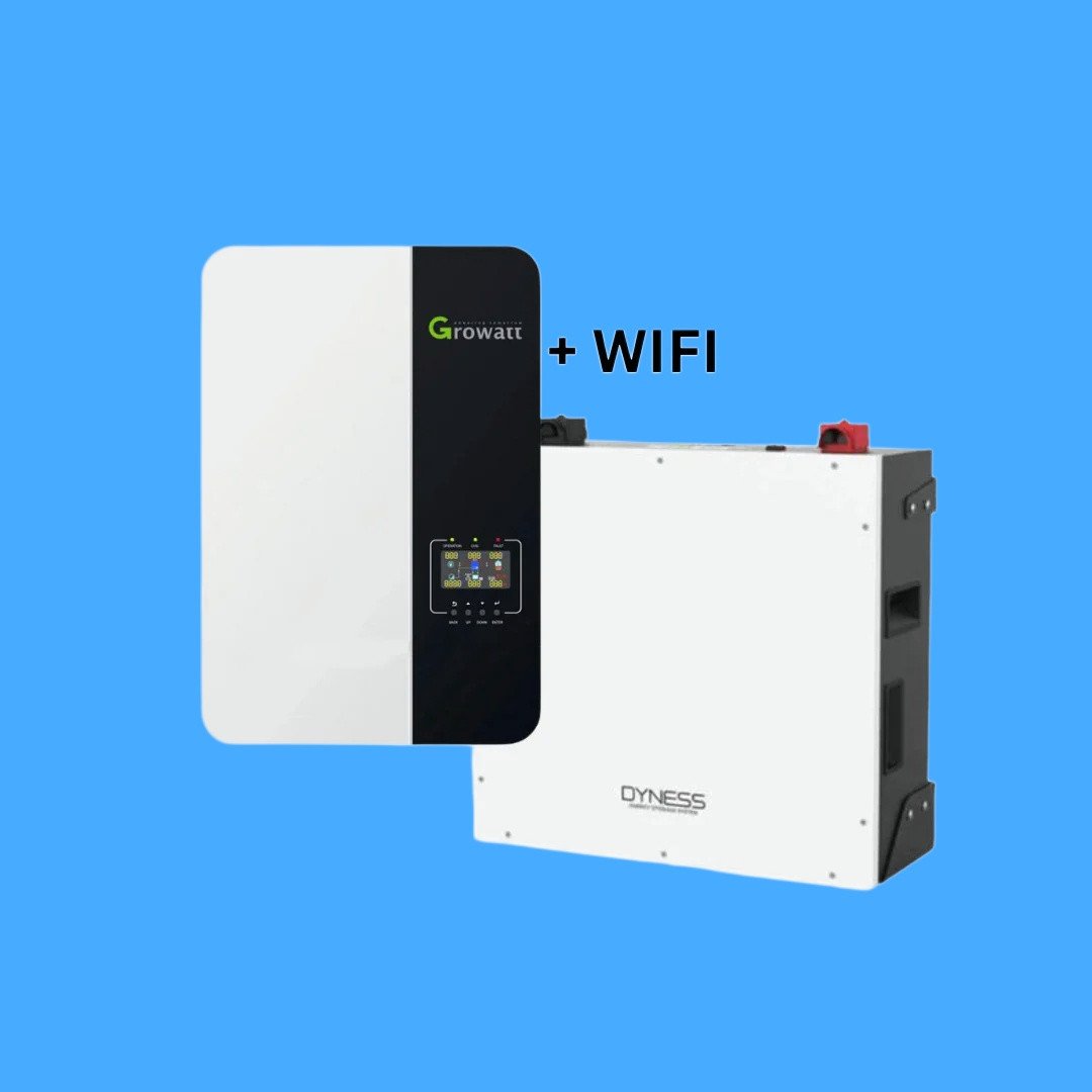 Growatt 5KVA Hybrid Inverter (SNA5000) with MPPT + Dyness 5.12kWh Lithium Battery Combo Kit