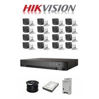 HikVision 16 Ch Turbo HD Kit - 7200 Series DVR up to 4MP - 16 x HD1080P Camera - 20M Night vision - 1TB HD - 100m Cable
