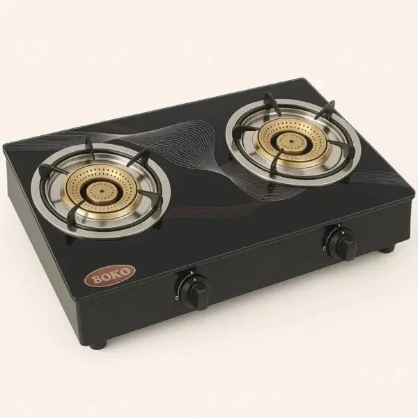 Boko Tempered Glass 2 Burner Gas Stove | Boko 2 Plate Gas Stove Glass
