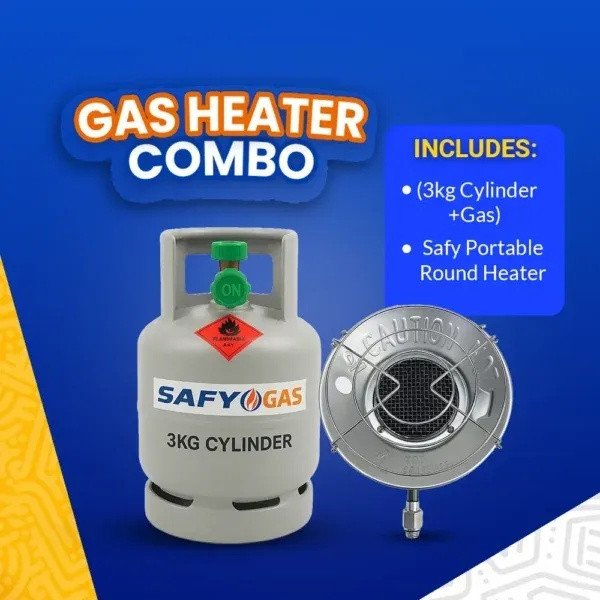 3KG Cylinder with Gas and Safe Portable Circular Heater