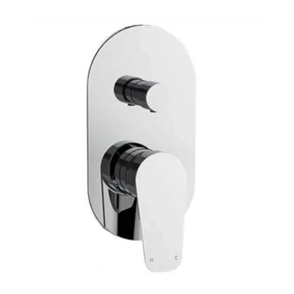 Chrome Concealed Shower Mixer Tap with Diverter