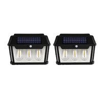 *Pack of 2* Solar Wall Light with Motion Sensor | 3 Bulb